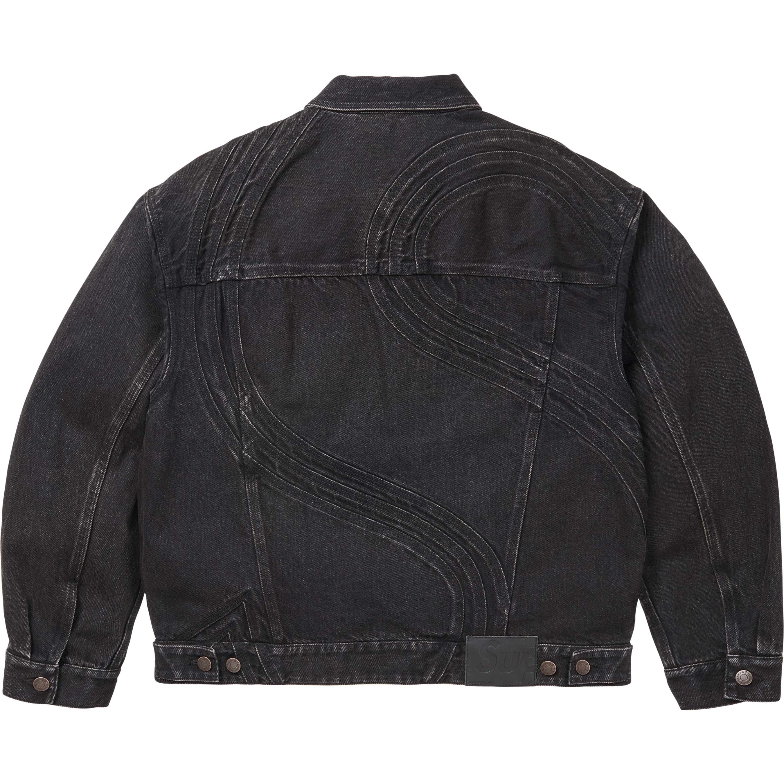 S Logo Denim Trucker Jacket view 4